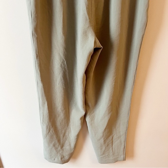 Express Green Straight leg Elastic Waist High Rise Trouser Pants Size Medium - Picture 7 of 10